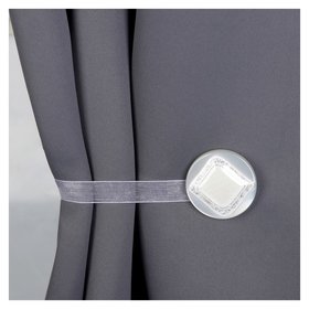 Подхват для штор «Ромб блестящий», 4 × 4 см, цвет белый Арт узор
