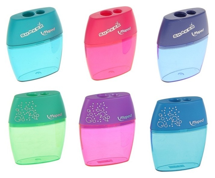 

Точилка 2 отверстия с контейнером Maped Shaker, Микс