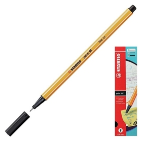 Ручка капиллярная Stabilo Point 88, 0.4 мм, чернила чёрные 88/46 Stabilo