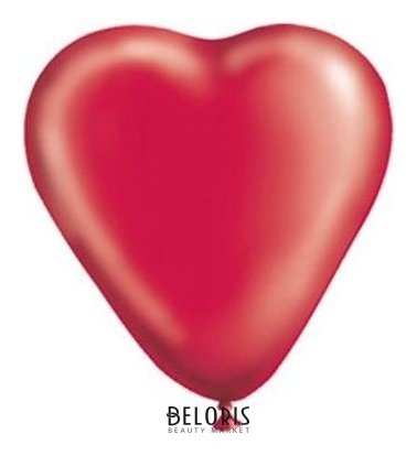 Шар латексный 10 «Сердце», кристалл, набор 50 шт., цвет красный Gemar