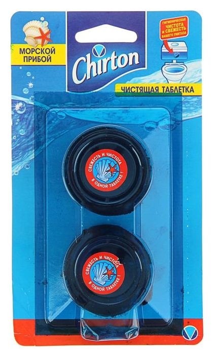 Чистящие таблетки для унитаза Chirton "Морской прибой", 2 шт. × 50 г  Chirton