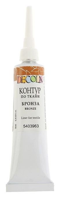 

Контур по ткани Decola, акрил, 18 мл, Metallic, бронза, Бронзовый