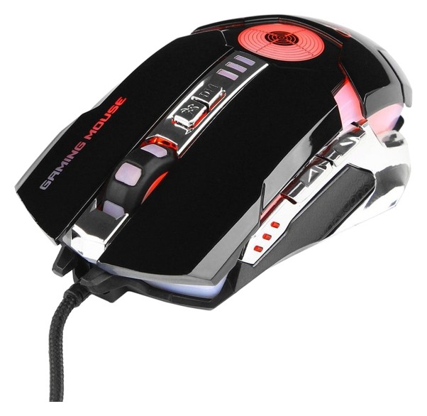 Мышь Gembird Mg-530, игровая, проводная, 7 кнопок, подсветка, 3200 Dpi, Usb, чёрная