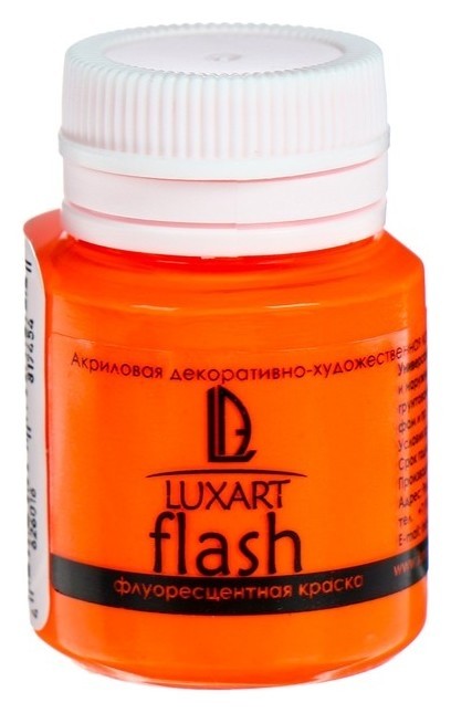 

Краска акриловая Fluo 20 мл Luxart Luxflash оранжевый флуоресцентный S5v20