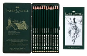 Набор карандашей чернографитных разной твердости Castell Faber-castell