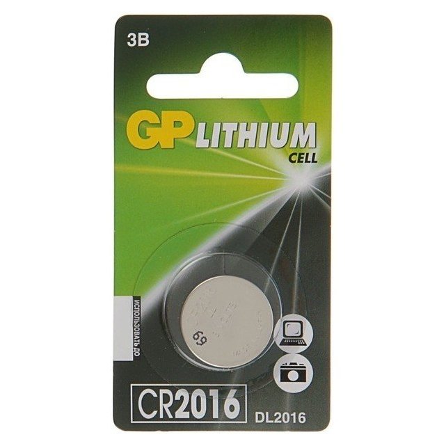 Батарейка литиевая GP, Cr2016-1bl, 3В, блистер, 1 шт.