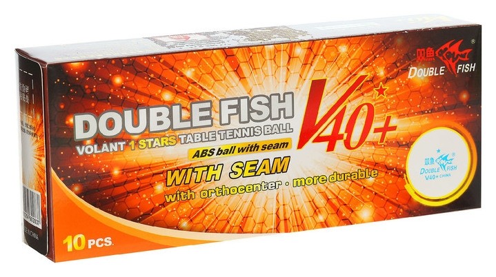 

Мячи для настольного тенниса Double Fish, 1 звезда, 10 шт., диаметр 40+