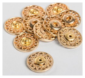 Кнопки пришивные декоративные диаметр 21 мм Цвет золотой Арт узор