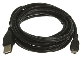Кабель Cablexpert, Micro USB - Usb, 1 А, 3 м, чёрный Cablexpert