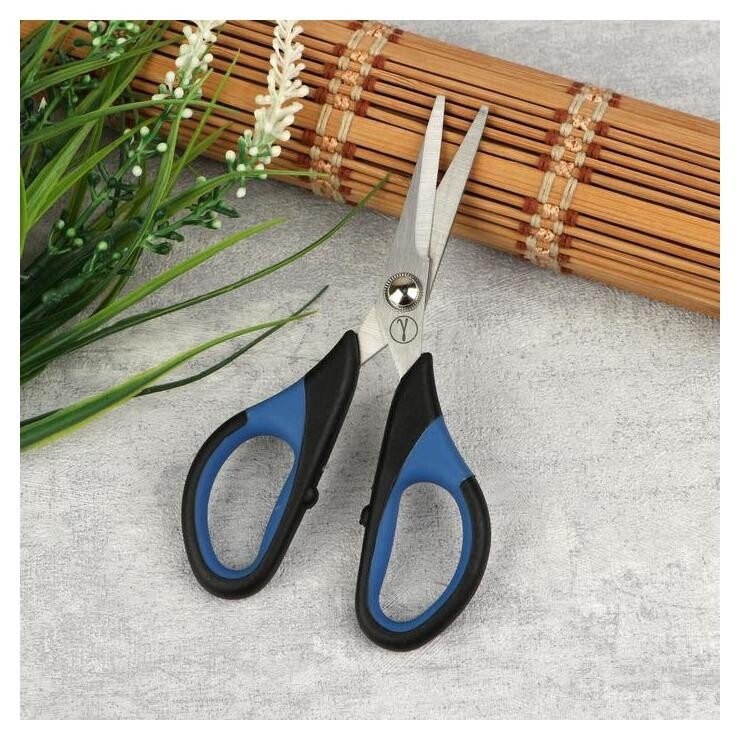 Ножницы для рукоделия, 14 см, цвет чёрный/синий  Gamma