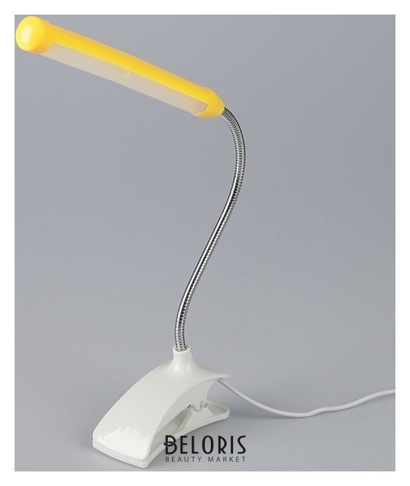 Лампа на прищепке Стиль желтый 13led 1,5w провод USB 4x9x31,5 см КНР
