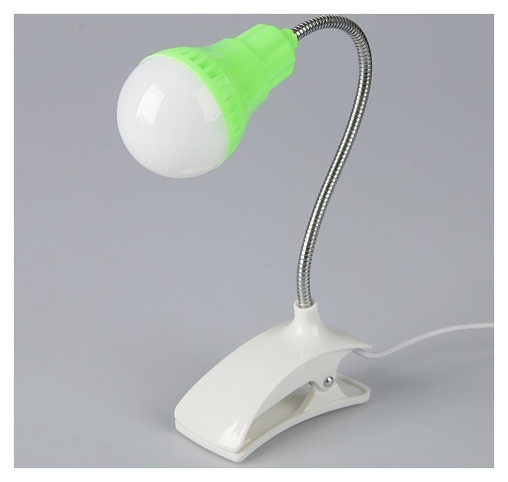 

Лампа на прищепке "Свет" зеленый 13led 1,5w провод USB 4x9x31,5 см