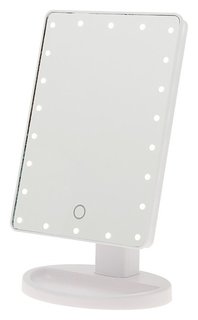 Зеркало с подсветкой Luazon Kz-06, настольное, одностороннее, 22 Led, сенсорная кнопка, белое LuazON Home
