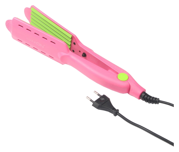 Щипцы-гофре для волос Luazon Lw-48, 50 Вт, керамическое покрытие, розовый