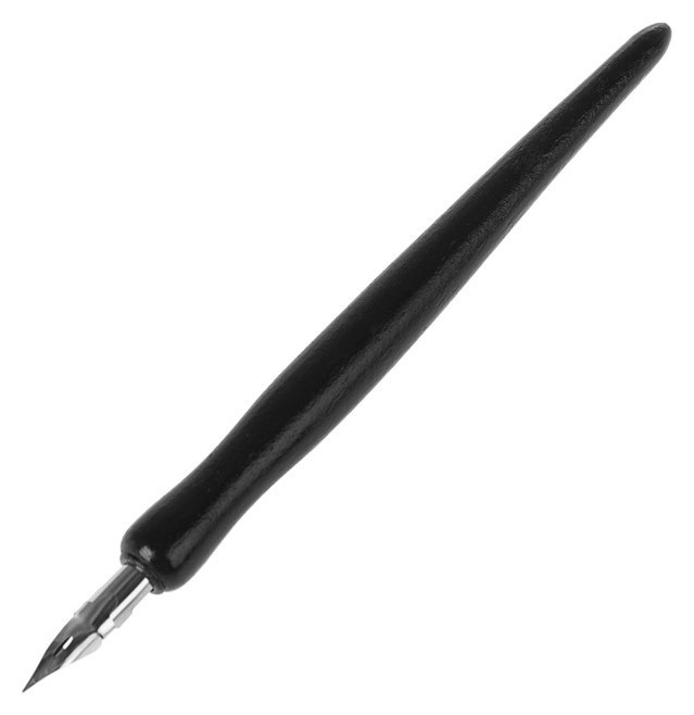 Ручка-держатель для пера деревянная, с пером