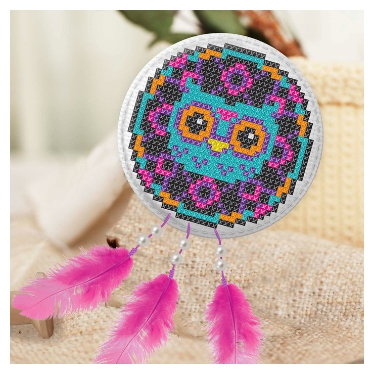 

Вышивка крестиком, игрушка «Волшебная сова». набор для творчества, Разноцветный