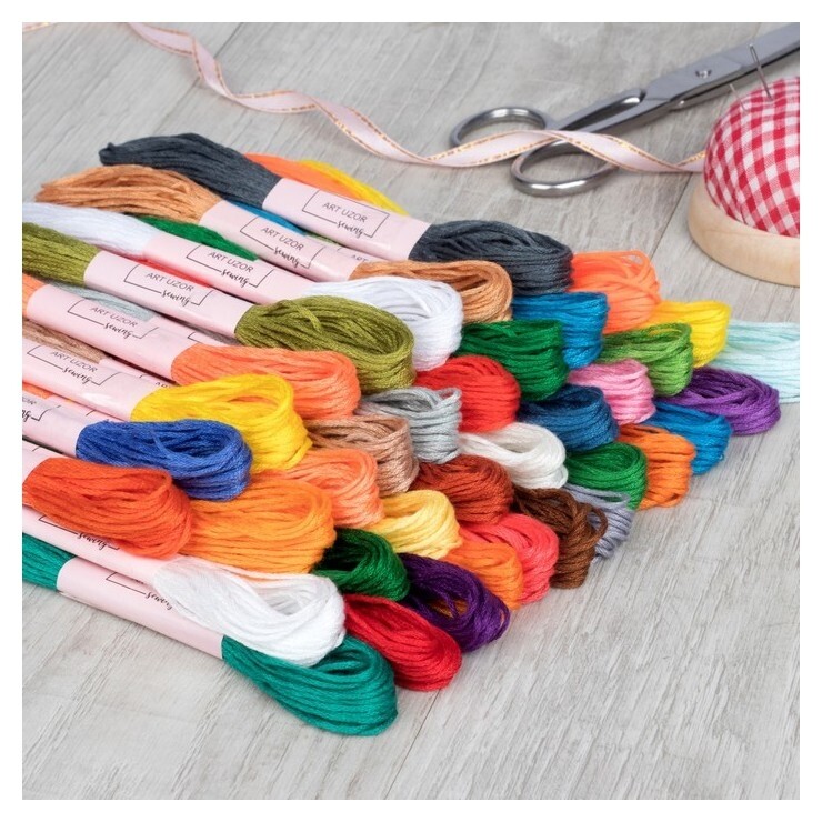 Набор ниток мулине №17/18/19, 8 ± 1 м, 36 шт  Арт узор