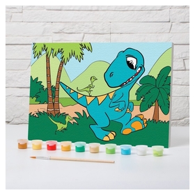 Картина по номерам «Динозавр» 20×30 см Школа талантов