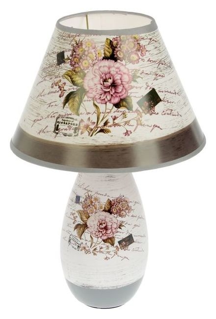 

Лампа настольная керамика "Букет с пионами" Е14 220в 37х25х25 см
