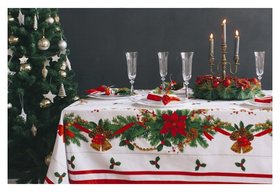 Набор столовый "Рождественский бал" скатерть 220х150 см, салфетки 40х40 см 12 шт. Этель