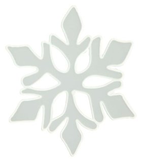 Наклейка на стекло "Белоснежная остроконечная снежинка" 10х12 см Зимнее волшебство