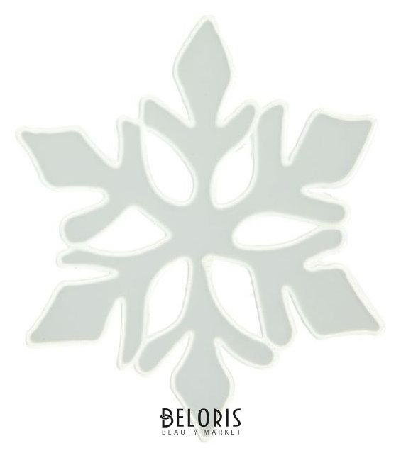 Наклейка на стекло Белоснежная остроконечная снежинка 10х12 см Зимнее волшебство