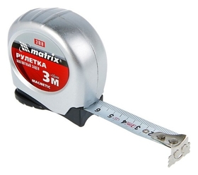 Рулетка Matrix Magnetic, 3 м х 16 мм, магнитный зацеп Matrix (Матрикс)