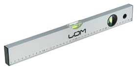 Уровень алюминиевый Lom, 2 глазка, линейка, 400 мм LOM