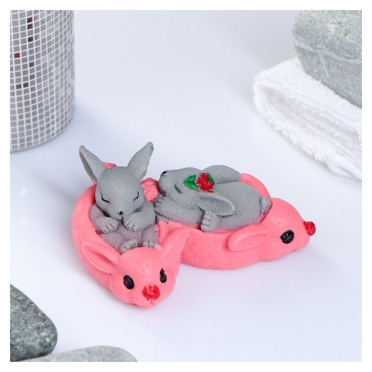 

Мыло фигурное Кролики в тапках