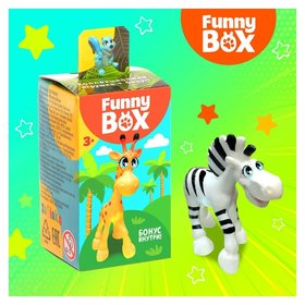 Игровой набор Funny Box Зоопарк: карточка, фигурка, лист наклеек Zabiaka