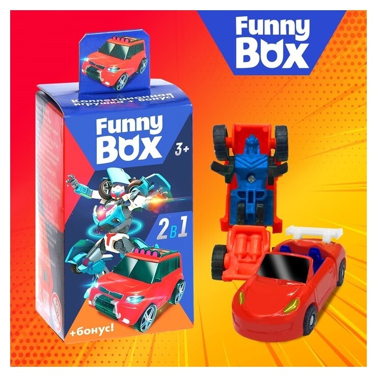 Набор для детей Funny Box Трансформеры набор: карточка, фигурка, лист наклеек  Zabiaka