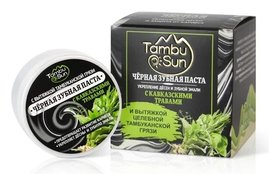 Зубная паста с Кавказскими травами органическая Чёрная Tambu Sun