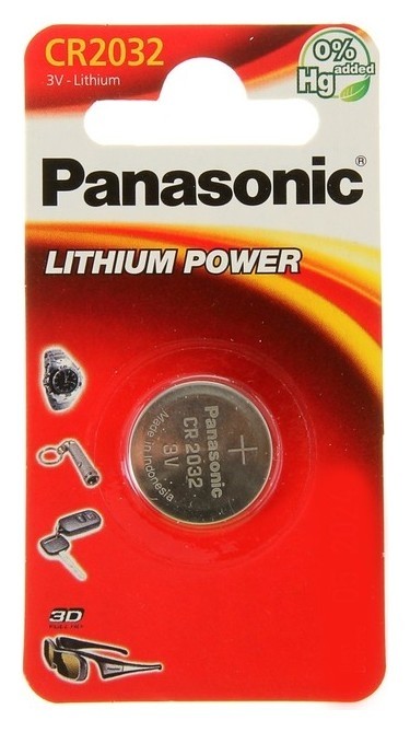 

Батарейка литиевая Panasonic Lithium Power, Cr2032-1bl, 3В, блистер, 1 шт