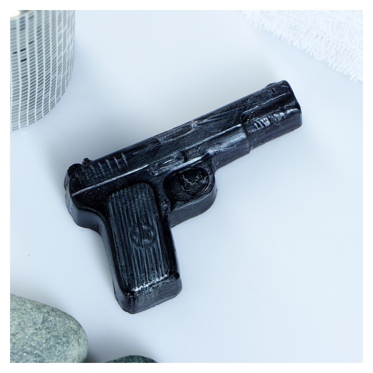 Мыло фигурное "Пистолет" чёрный  