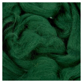 Шерсть для валяния (110 тёмно-зелёный), 50 г Камтекс