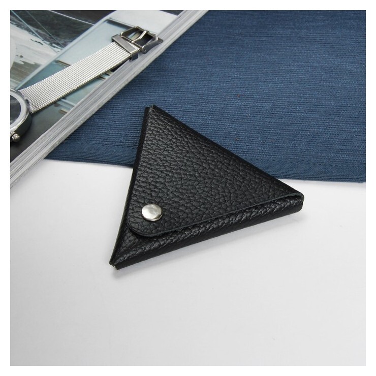 Футляр для монет на кнопке, флотер, цвет чёрный  Cayman