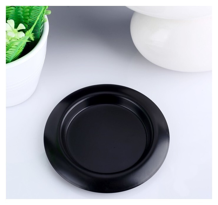 Подсвечник Чашка Черный муар  Омский свечной завод