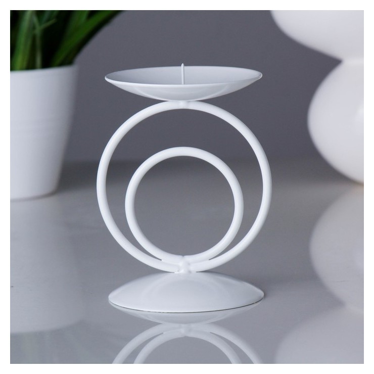 Подсвечник Закат, цвет белый  Омский свечной завод