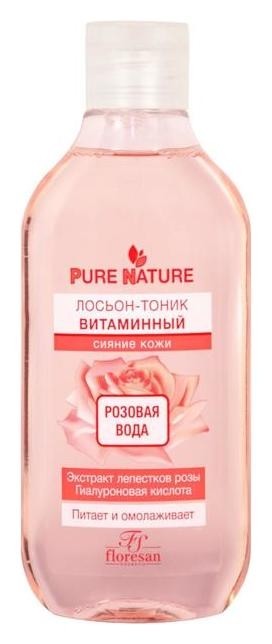 Лосьон-тоник Pure Nature Витаминный розовая вода для сияния кожи