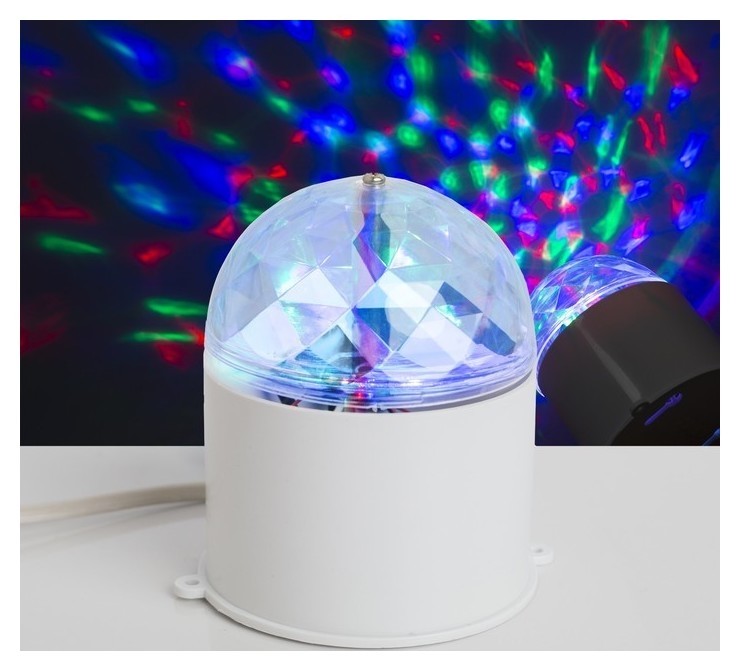 Световой прибор хрустальный шар диаметр 7,5 см V220 белый