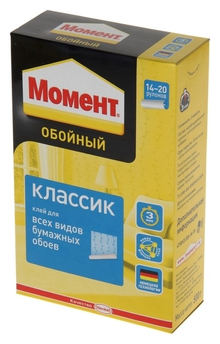 

Клей "Момент" классик, обойный, 500 г