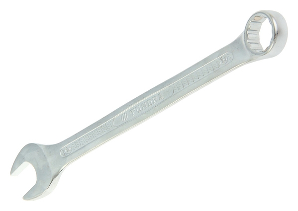Ключ комбинированный усиленный Tundra, Crv, холодный штамп, матовый, антислип, 20 мм