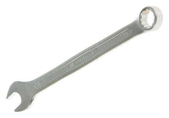 Ключ комбинированный усиленный Tundra, Crv, холодный штамп, матовый, антислип, 12 мм