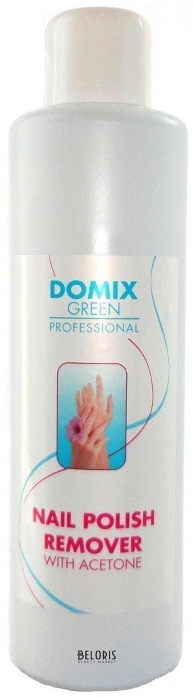 Средство для снятия всех видов лака с ацетоном Nail polish remover with Aceton Domix Green Professional