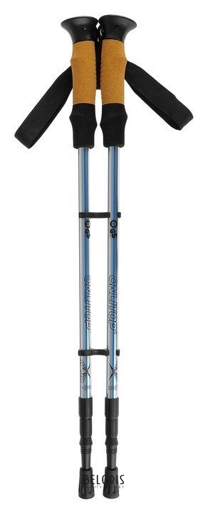 Палки для скандинавской ходьбы, телескопическая, 3 секции, до 135 см, (Пара 2 шт) Onlitop