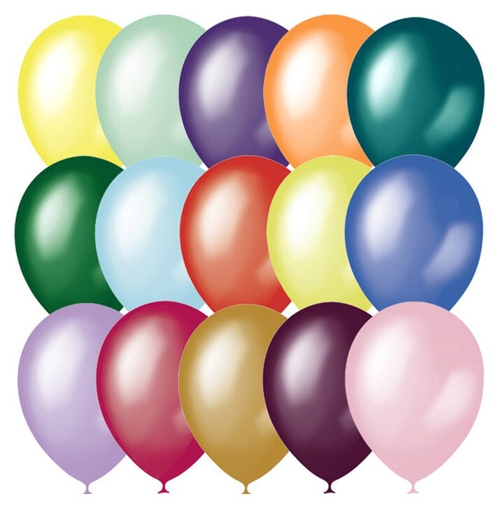 Шар латексный 5", металлик и перламутр, набор 100 шт.  Latex Occidental