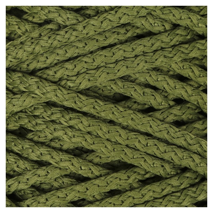 Шнур для вязания с сердечником 100% полиэфир, ширина 5 мм 100м/550гр (51 оливковый)