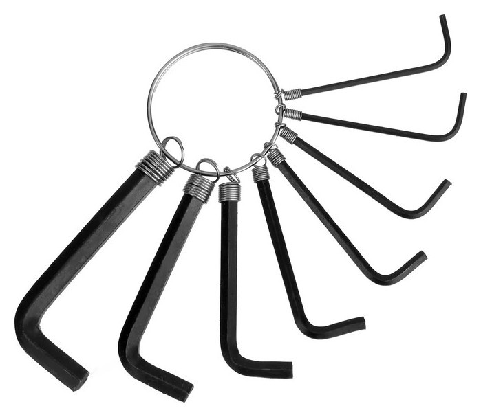 Набор ключей шестигранных на кольце Lom, 1.5 - 6 мм, 8 шт.