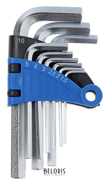 Набор ключей шестигранных Tundra, Crv, 1.5 - 10 мм, 9 шт. Tundra