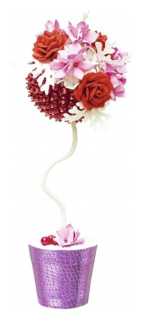 Набор для творчества "Топиарий. танго" алый  Волшебная мастерская